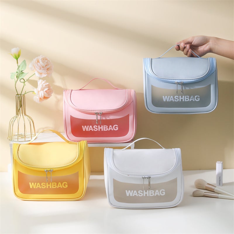 New Arc Wash Bag Waterproof Travel Portable Cosmetic Storage Bag Fashion Pvc Cosmetic Bag Curved Bag - Image 2